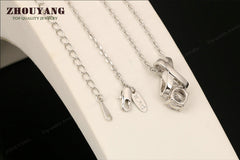 Crystal Necklace Silver Color