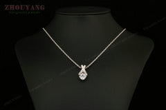 Crystal Necklace Silver Color