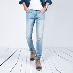 New Spring Man Regular Cotton Jeans Men