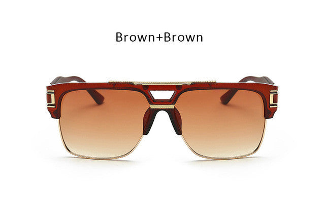 Big Square Frame Mirror Sun Glasses