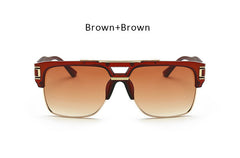 Big Square Frame Mirror Sun Glasses