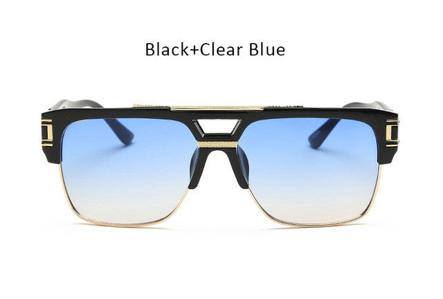 Big Square Frame Mirror Sun Glasses