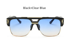 Big Square Frame Mirror Sun Glasses