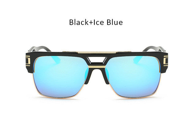 Big Square Frame Mirror Sun Glasses