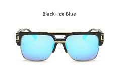 Big Square Frame Mirror Sun Glasses