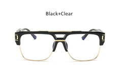 Big Square Frame Mirror Sun Glasses
