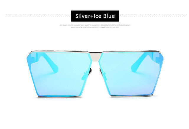 Oversized Steampunk Square Sunglasses