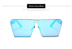 Oversized Steampunk Square Sunglasses
