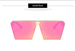 Oversized Steampunk Square Sunglasses
