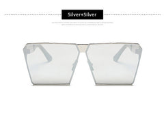 Oversized Steampunk Square Sunglasses