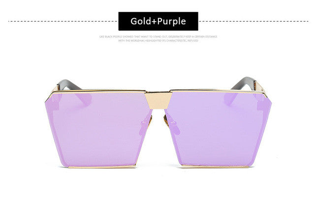 Oversized Steampunk Square Sunglasses