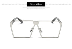 Oversized Steampunk Square Sunglasses