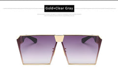 Oversized Steampunk Square Sunglasses