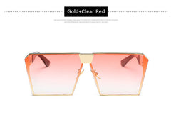 Oversized Steampunk Square Sunglasses