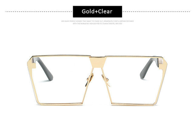 Oversized Steampunk Square Sunglasses