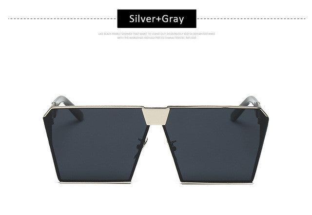 Oversized Steampunk Square Sunglasses