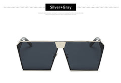 Oversized Steampunk Square Sunglasses