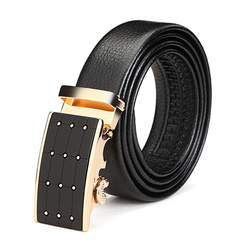 Gold Alloy Adjustable Automatic Buckle Belt