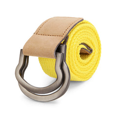 Double Ring Loop Canvas Belt Buckle Mens