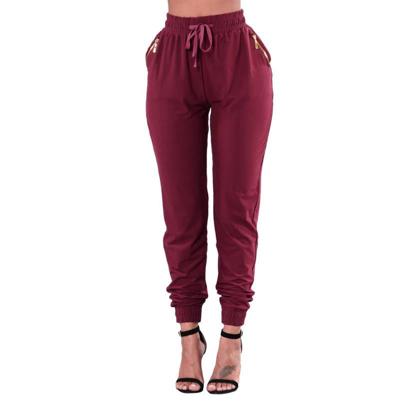Casual High Waist Loose Trousers