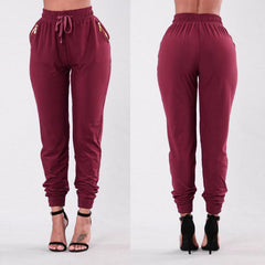 Casual High Waist Loose Trousers