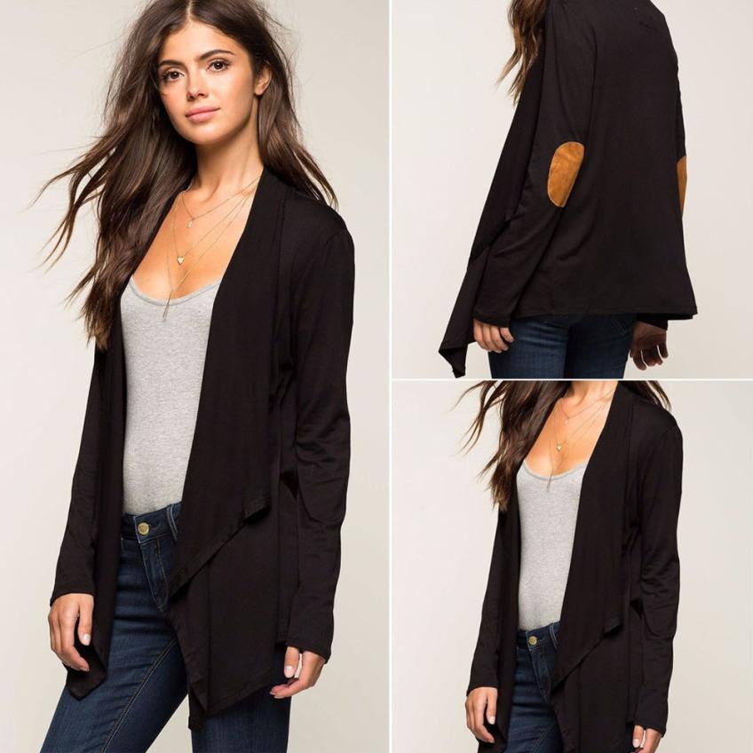 Black jacket women coat Long Sleeve Jacket