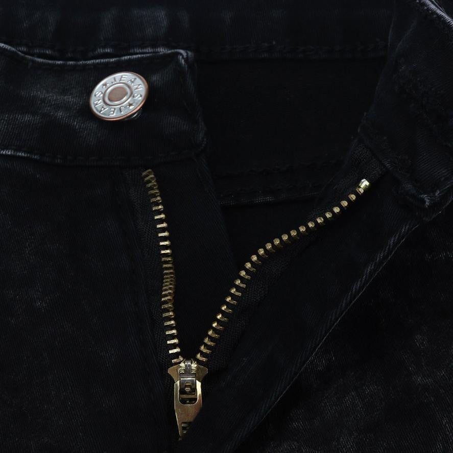 Jeans Flat Skinny Mid Waisted Elasticity Cool