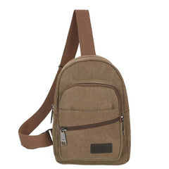 MUQGEW Famous Brand Zipper Open Leather Mens Chest Bags