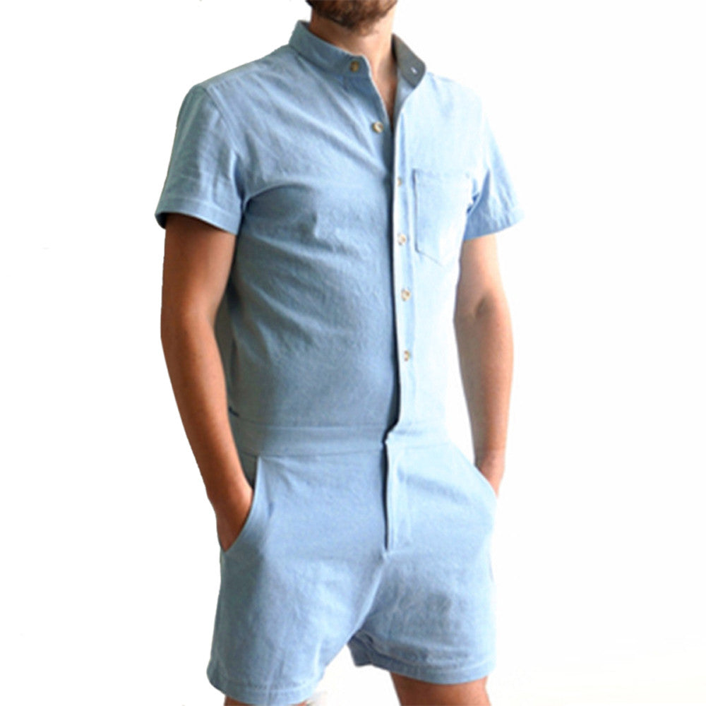 Short Pant Fashion Rompers Jumpsuit Men