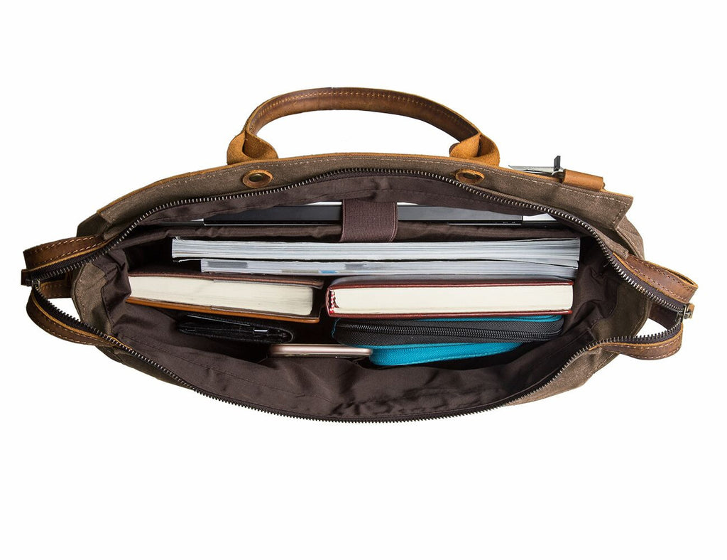 Canvas Laptop Briefcase Bag