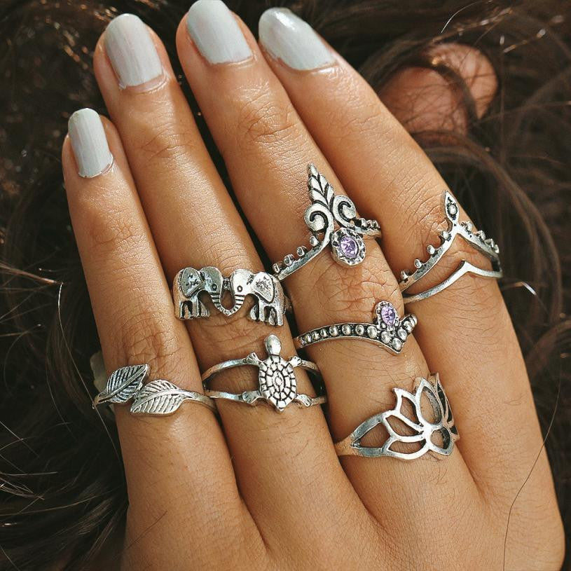Hollow Turkish Hand Ring Sets