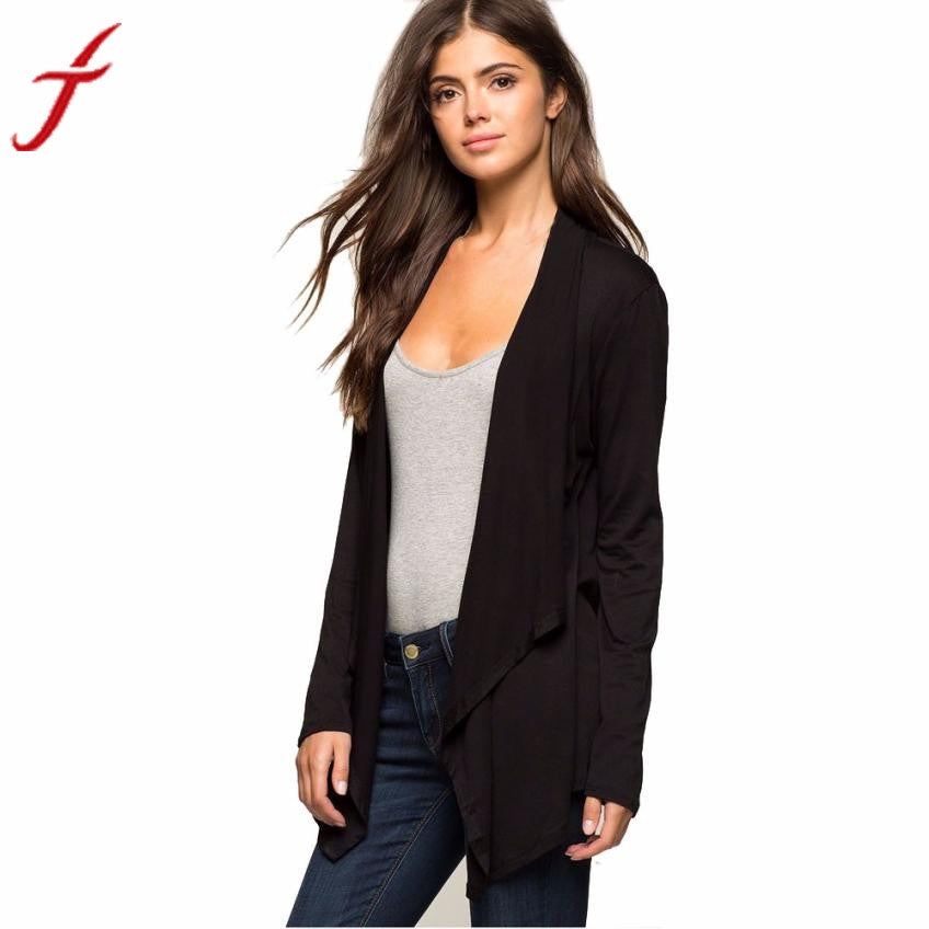Black jacket women coat Long Sleeve Jacket