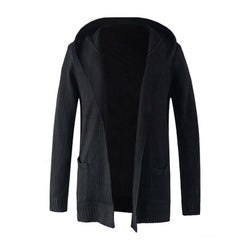 Long Sleeve Pockets Solid Casual Sweater