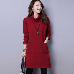 Stylish Long Sleeve Polo Neck Pockets