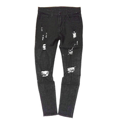 Men's Stretchy Ripped Skinny Biker Jeans