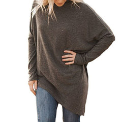 Polo Neck Pullover Sweatshirt Long Sleeve
