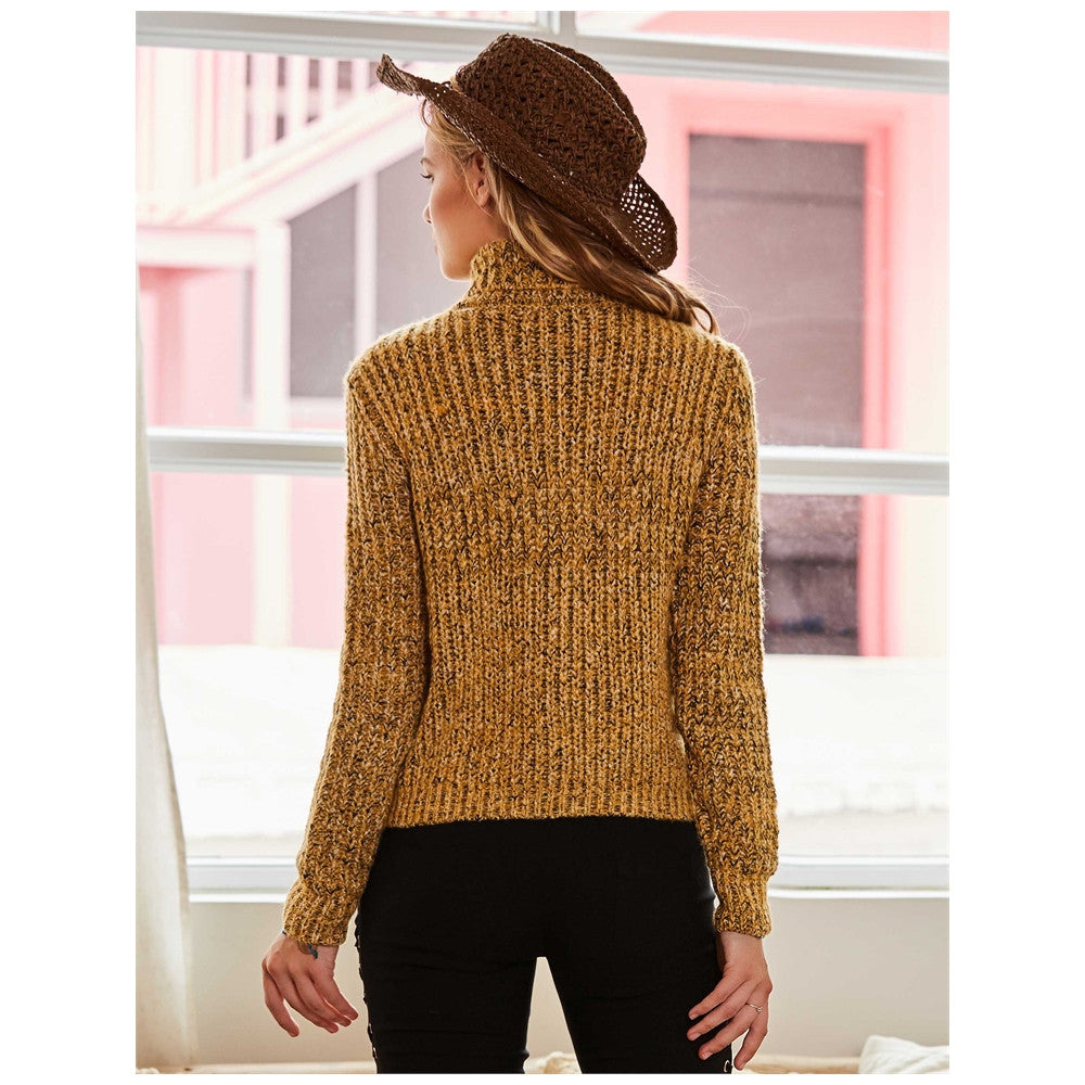Solid Color Yellow Knitted Top
