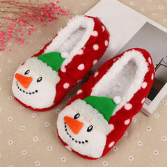 Cotton Warm Indoor Slippers Soft Plush Christmas Shoes