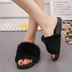 Non-slip Soft Fluffy Faux Fur Flat shoes