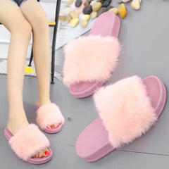 Non-slip Soft Fluffy Faux Fur Flat shoes