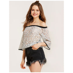 Boat Neck White Day Top