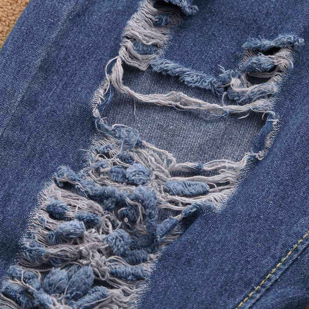 Women Skinny Ripped Holes Jeans