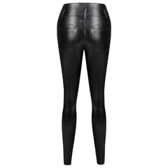 Leather Leggings Stretch Skinny Trousers