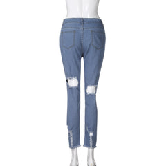 Jeans Pants High Waist Stretch Slim Pencil
