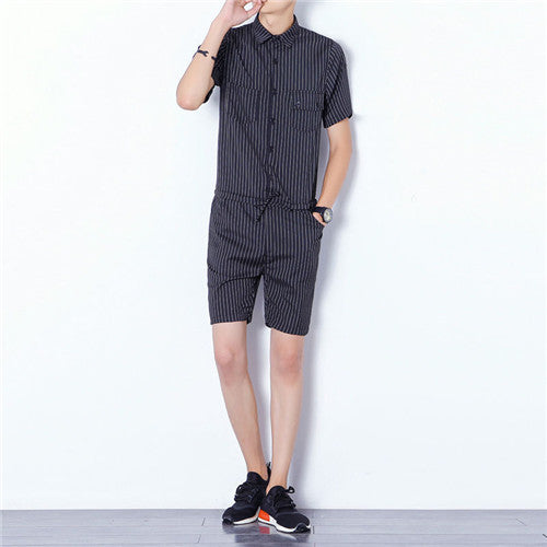 Short Sleeve Slim Fit Fashion Jumpsuit