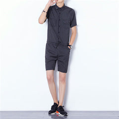 Short Sleeve Slim Fit Fashion Jumpsuit