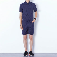 Short Sleeve Slim Fit Fashion Jumpsuit