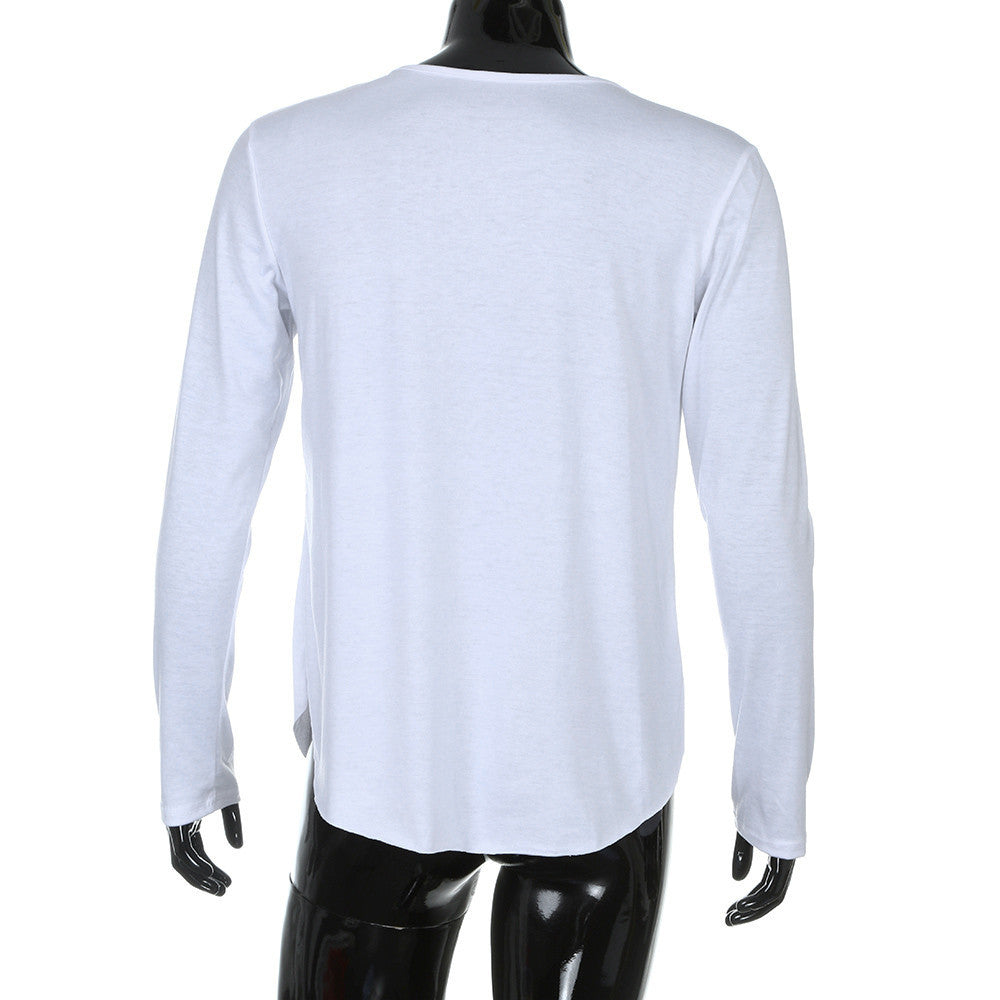 Men Slim Fit O Neck Long Sleeve