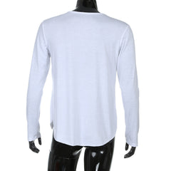 Men Slim Fit O Neck Long Sleeve