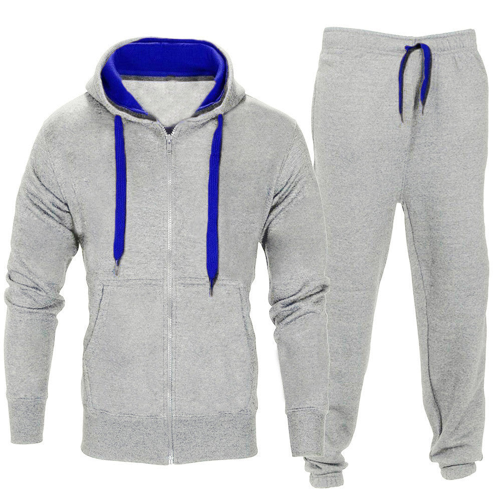 Hooded Coat Jacket Pants Jogging Sports Tracksuit Set
